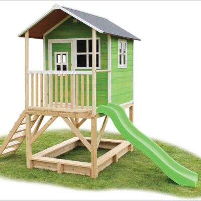 Jeux D’Exterieur & Sports Exit Toys Cabanes En Bois | Maison En Bois Sur Pilotis Loft 500 Vert – Exit