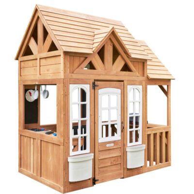 Jeux D’Exterieur & Sports KidKraft Cabanes En Bois | Grande Cabane En Bois Naturel Pour Enfants Scenic View De Kidkraft