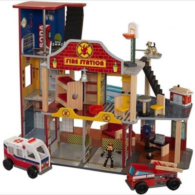 Jeux & Jouets KidKraft Garages Et Vehicules | Caserne De Pompiers En Bois Kidkraft