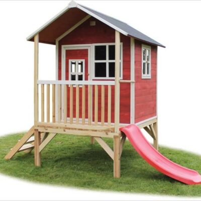 Jeux D’Exterieur & Sports Exit Toys Cabanes En Bois | Cabane Enfant Sur Pilotis Rouge Loft 300 – Exit