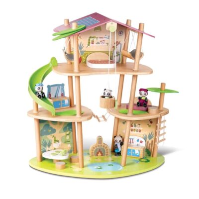 Jeux & Jouets Hape Maisons De Poupees | Maison De Poupee Ecologique Famille Des Pandas En Bambou De Hape