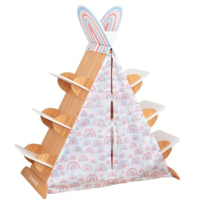 Meubles & Rangements KidKraft Rangements Livres | Bibliotheque Tipi Pour Enfant En Bois Naturel Book Nook Kidkraft