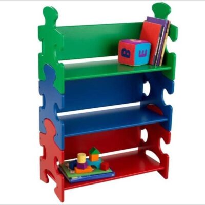 Meubles & Rangements KidKraft Rangements Jouets | Etagere Puzzle – Couleurs Primaires – Kidkraft