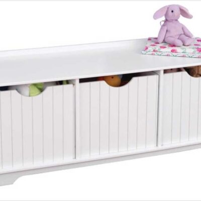 Meubles & Rangements KidKraft Rangements Jouets | Banc De Rangement En Bois Blanc – Kidkraft