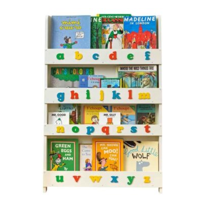 Meubles & Rangements Tidy Books Rangements Livres | Bibliotheque Livres Enfants Bois Blanc Et Lettres Colorees Tidy Books