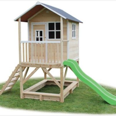 Jeux D’Exterieur & Sports Exit Toys Cabanes En Bois | Cabane Bois + Toboggan Loft 500 Naturel – Exit