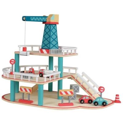 Jeux & Jouets Egmont Garages Et Vehicules | Garage En Bois Avec Grue Et 2 Petite Voitures – Egmont