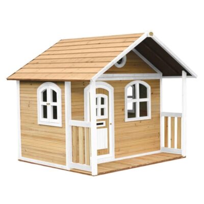 Jeux D’Exterieur & Sports Axi Cabanes En Bois | Maison En Bois Marron Et Blanc Pour Enfants Milan D’Axi