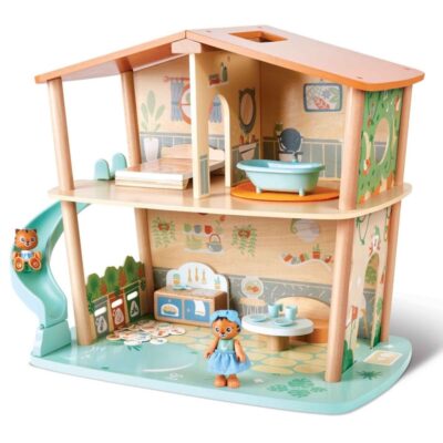 Jeux & Jouets Hape Maisons De Poupees | Maison De Poupee Ecologique Famille Des Tigres En Bambou De Hape