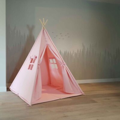 Jeux D’Exterieur & Sports Sunny Tipis Et Tentes | Tente Tipi Rose Pour Enfant Bois Fsc Et Coton Alba De Sunny