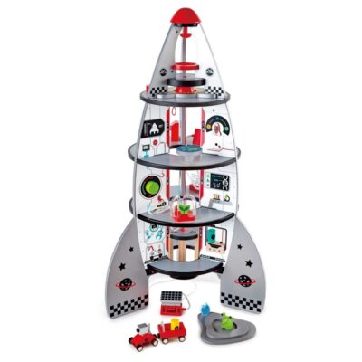 Jeux & Jouets Hape Garages Et Vehicules | Fusee Spatiale En Bois Hape