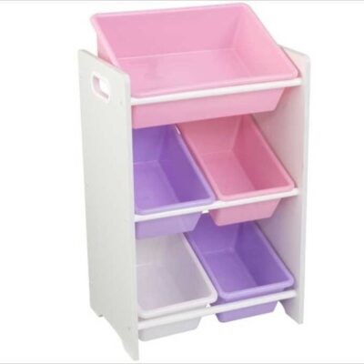 Meubles & Rangements KidKraft Rangements Jouets | Etagere Avec 5 Casiers Rose Violet Blanc – Kidkraft