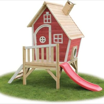 Jeux D’Exterieur & Sports Exit Toys Cabanes En Bois | Petite Cabane Sur Pilotis Rouge Fantasia 300 – Exit