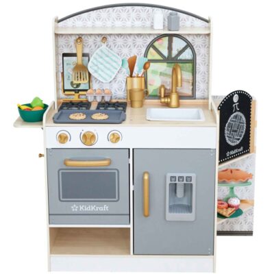 Jeux & Jouets KidKraft Cuisines | Cuisine Moderne En Bois Et Grise Pour Enfant Bake & Display De Kidkraft