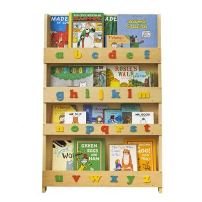 Meubles & Rangements Tidy Books Rangements Livres | Bibliotheque Livres Enfants Bois Naturel Et Lettres Colorees Tidy Books