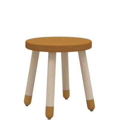 Meubles & Rangements Flexa Tables Et Bureaux | Tabouret 4 Pieds En Bois Jaune Moutarde Pour Enfant Flexa