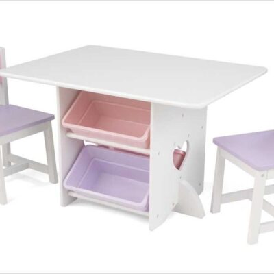 Meubles & Rangements KidKraft Tables Et Bureaux | Table Et 2 Chaises Enfants Blanches – Kidkraft