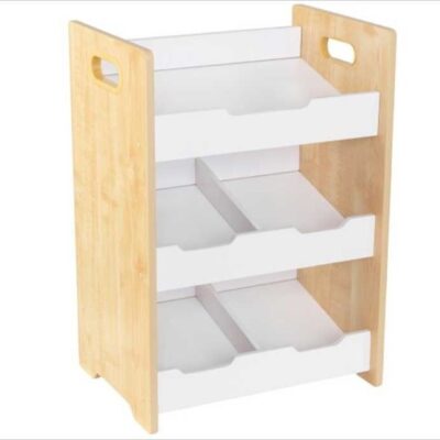 Meubles & Rangements KidKraft Rangements Jouets | Etagere De Rangement Bois Blanc/Naturel – Kidkraft